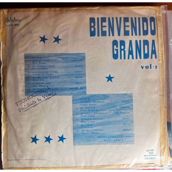 Bienvenido Granada - Vol. 2 reverso
