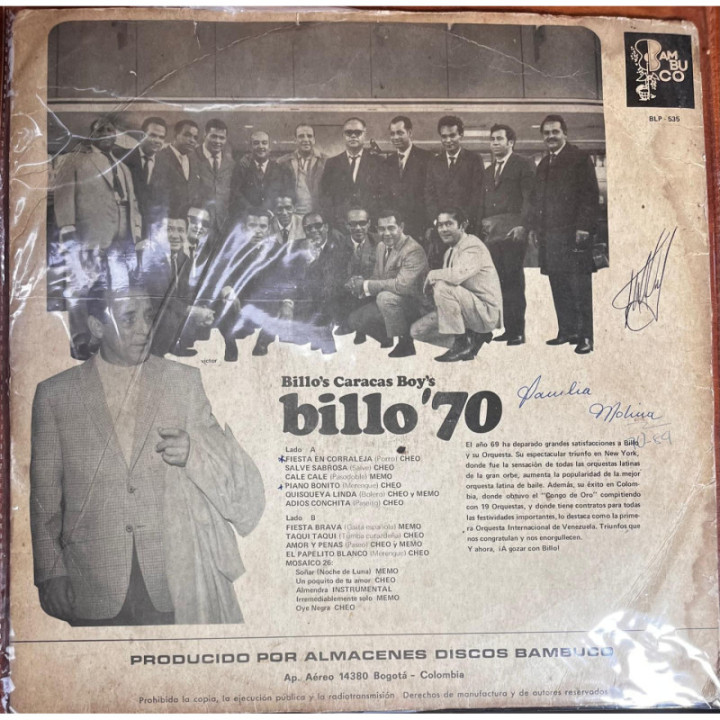 Billo's Caracas Boys - Billo '70 reverso