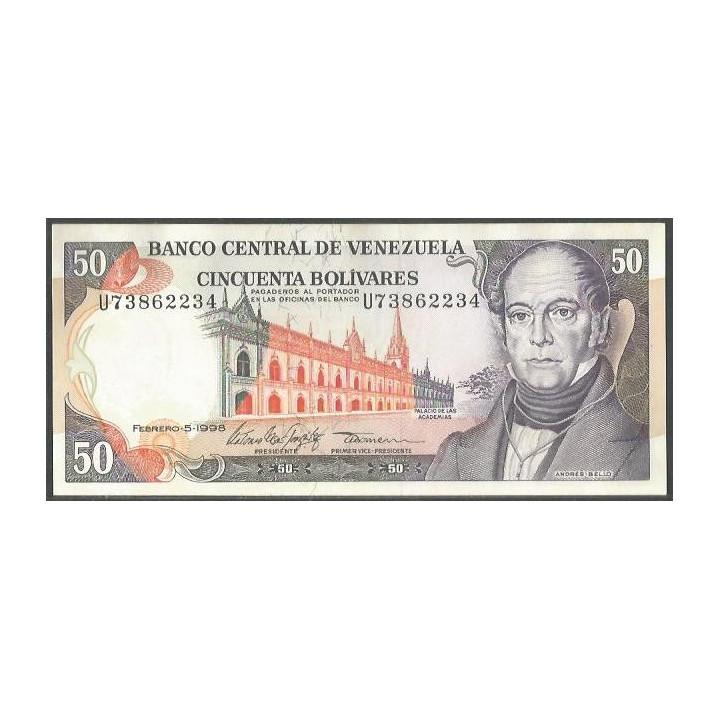 Venezuela 50 Bolivares 5 Feb 1998 U 8 Dig P65f