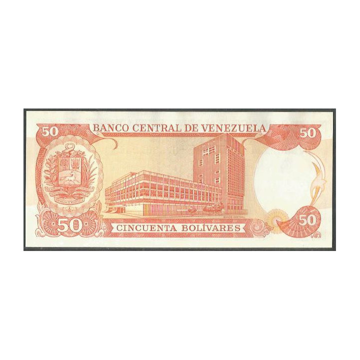 Venezuela 50 Bolivares 5 Feb 1998 U 8 Dig P65f reverso