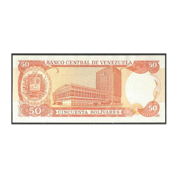 Venezuela 50 Bolivares 5 Feb 1998 V 8 Dig P65f reverso