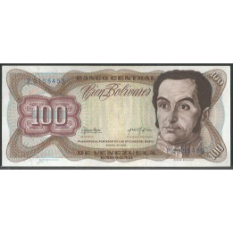 Venezuela 100 Bolivares 27 Ene 1976 P 7 Dig P55c