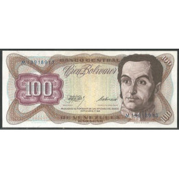 Venezuela 100 Bolivares 1 Sep 1981 M 8 Dig P55g
