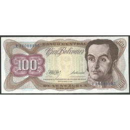 Venezuela 100 Bolivares 1 Sep 1981 R 8 Dig P55g