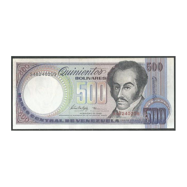 Venezuela 500 Bolivares 5 Feb 1998 S 8 Dig P67f