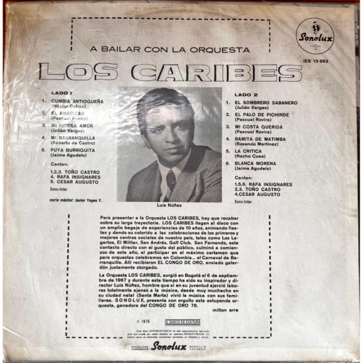Los Caribes - A Bailar con La Orquesta reverso