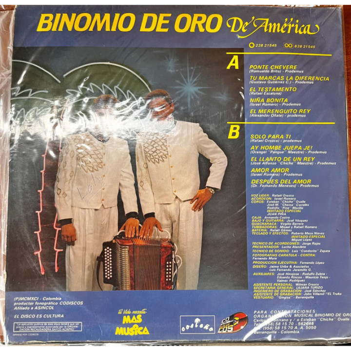 Binomio De Oro - De America reverso