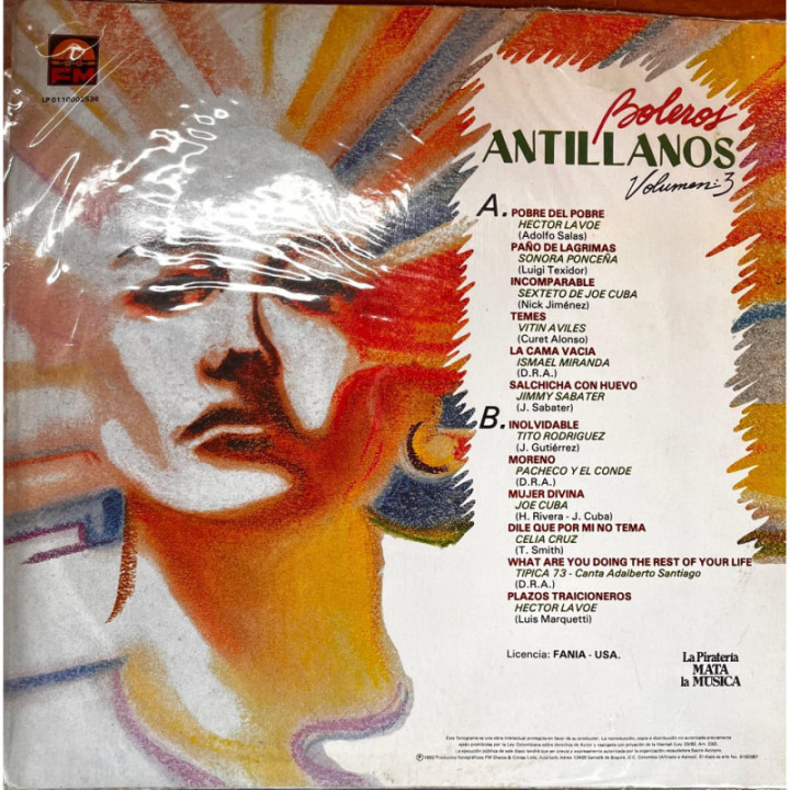Boleros Antillanos Vol.3 reverso