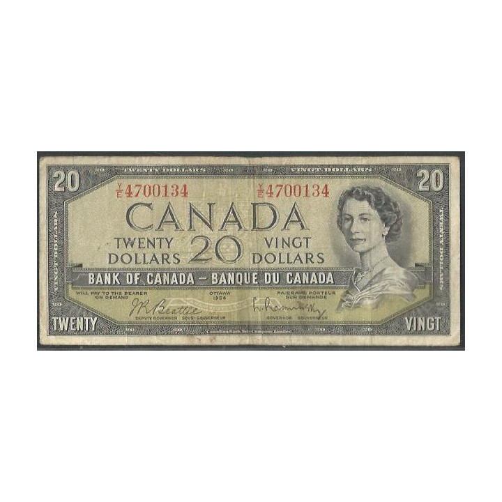 Canada 20 Dollars 1954 (1961-70) P80b