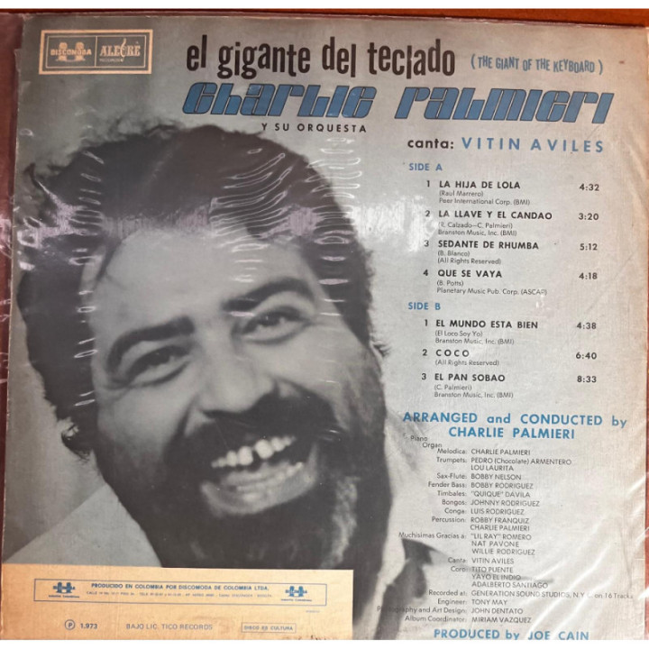 Charlie Palmieri - El Gigante Del Teclado reverso