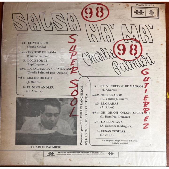 Charlie Palmieri Y Su Charanga '' La Duboney'' - Salsa na 'Ma' reverso