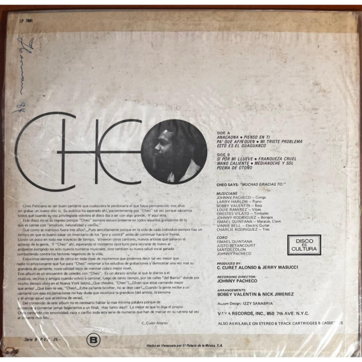 Cheo Feliciano - Cheo reverso