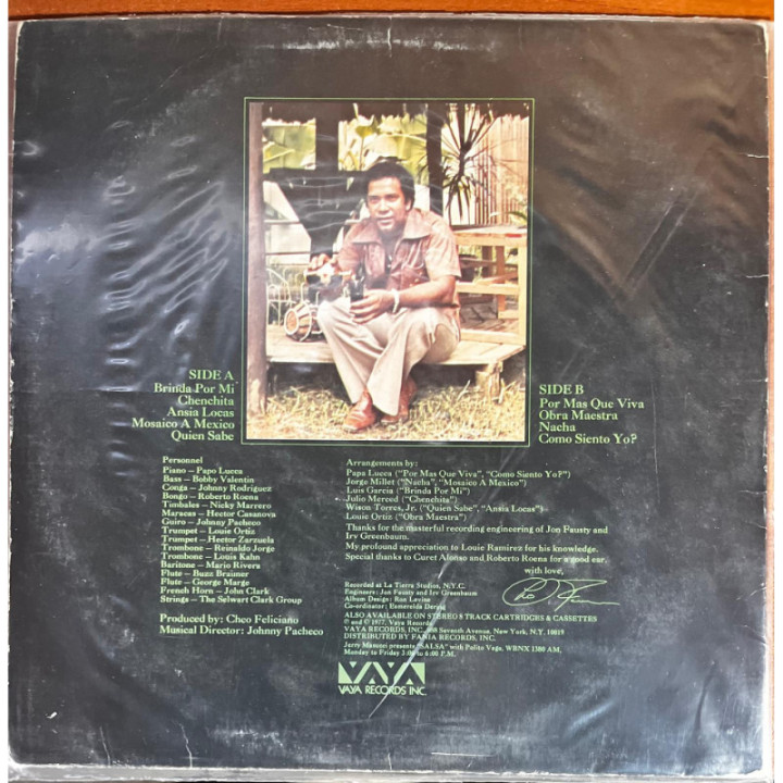 Cheo Feliciano - Mi Tierra Y Yo reverso