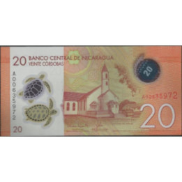 Nicaragua 20 Cordobas 26 Mar 2014 P210a