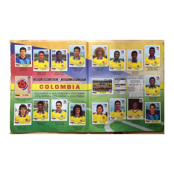 Futbol - Mundial Usa 1994 Panini reverso