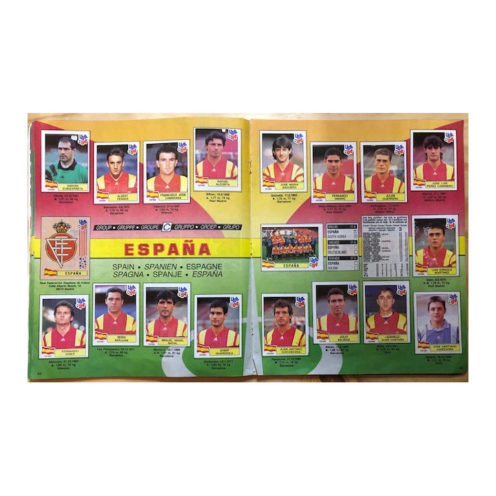 Futbol - Mundial Usa 1994 Panini reverso