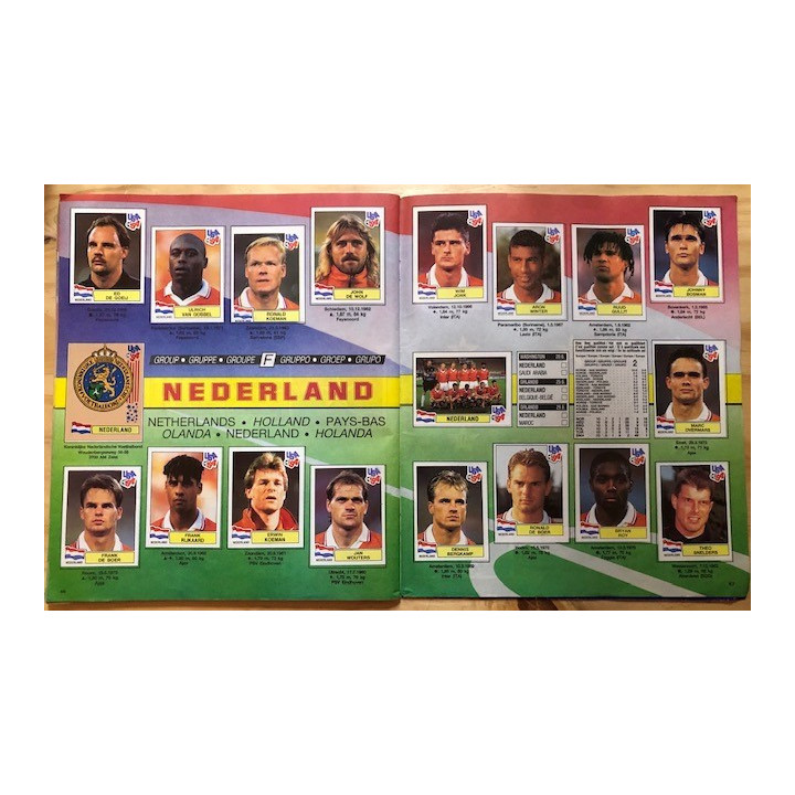 Futbol - Mundial Usa 1994 Panini reverso