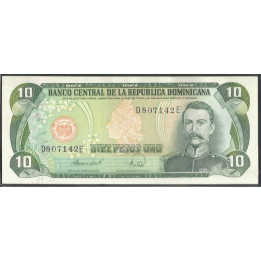 Rep. Dominicana 10 Pesos 1988 P119c