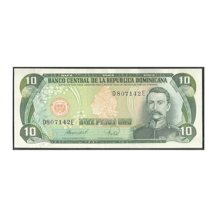 Rep. Dominicana 10 Pesos 1988 P119c