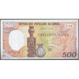Rep Popular del Congo 500 Francs 1 Ene 1990 P8c