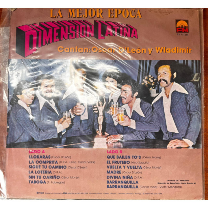 La Dimension Latina - La Mejor Epoca reverso