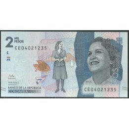 Billete de 2.000 Pesos 25 Oct 2022 Serie CE BGWNF2-