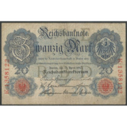 Alemania 20 Mark 21 Abr 1910 P40c