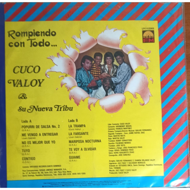 Cuco y Valoy - Y Su Nueva Tribu reverso