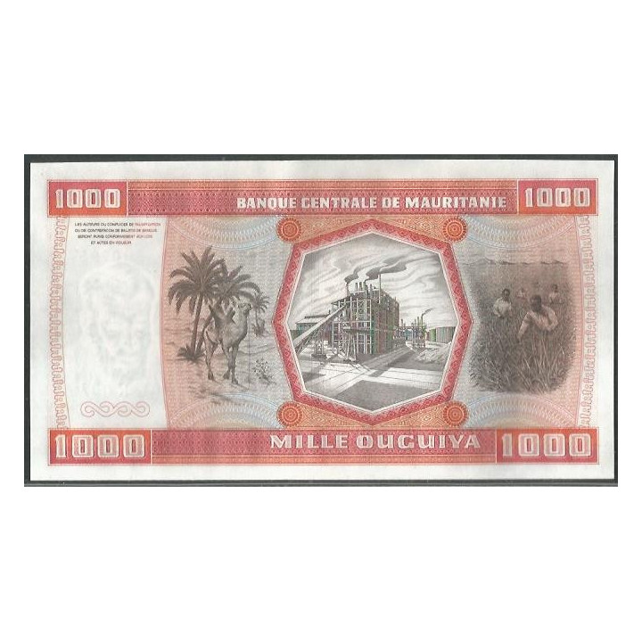 Mauritania 1.000 Ouguiya 28 Nov 1981 P3D reverso