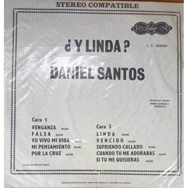 Daniel Santos - Y Linda? reverso