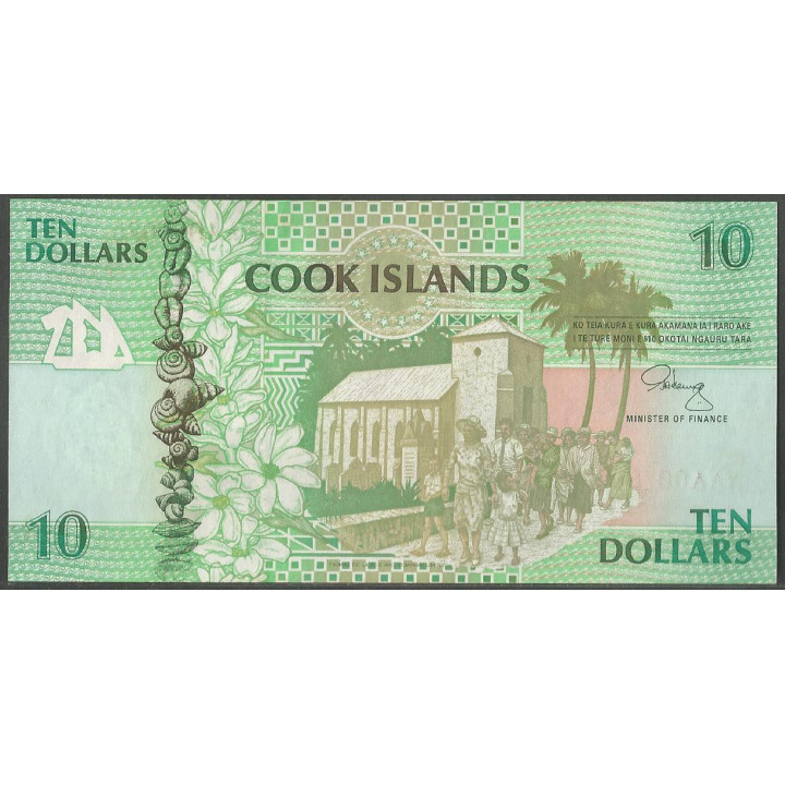 Islas Cook 10 Dollars ND1992 P8a