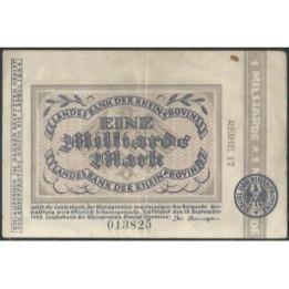 Alemania - Rhein 1 Millardo Mark 15 Sep 1923