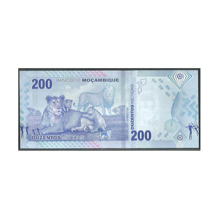 Mozambique 200 Meticais 16 Jun 2024 P158 reverso