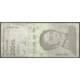 Venezuela 200.000 Bolivares 3 Sep 2020 A8 Dig P112