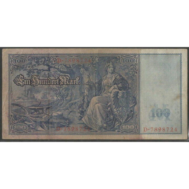 Alemania 100 Mark 21 Abr 1910 P42 reverso