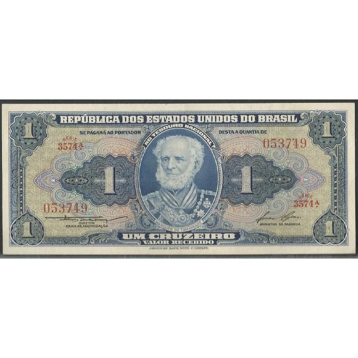 Brasil 1 Cruzeiro ND1954-8 Firma 6 P150d