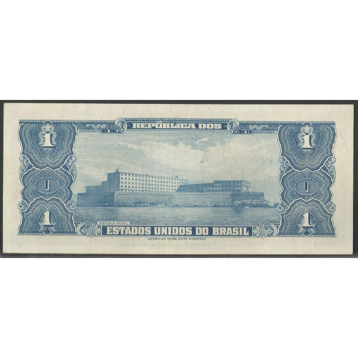 Brasil 1 Cruzeiro ND1954-8 Firma 6 P150d reverso