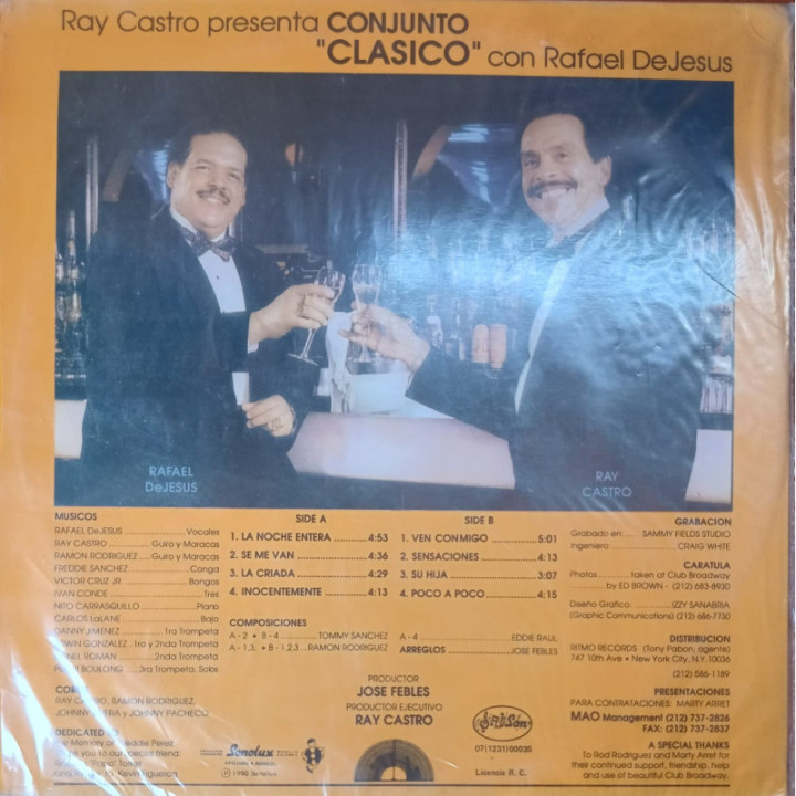 Conjunto Clasico - Sensaciones reverso