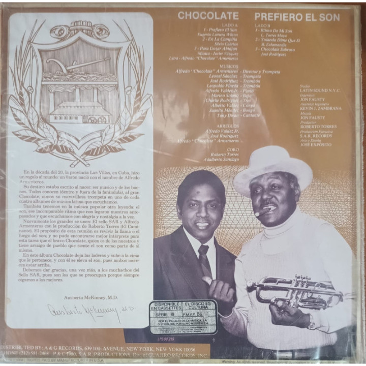 Monsieur Chocolate - Prefiero El Son reverso