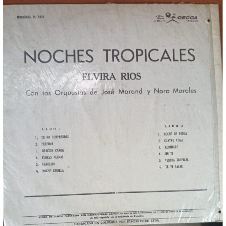 Elvira Rios - Tropical Nights reverso