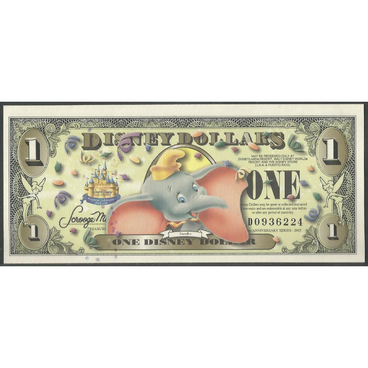 Disney 1 Dollar 2005 Dumbo 50° Aniversario