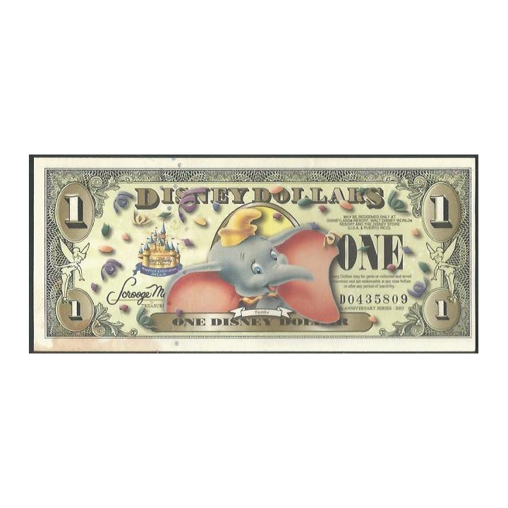 Disney 1 Dollar 2005 Dumbo 50° Aniversario - Manchas