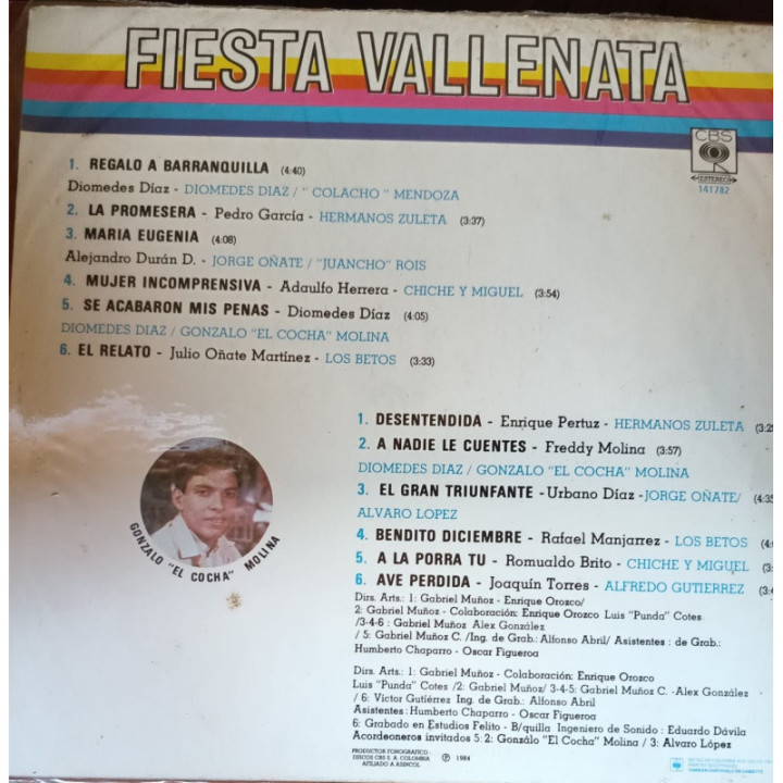 Fiesta Vallenata - Vol. 10 reverso