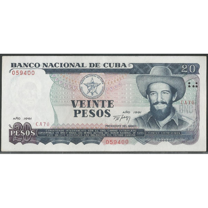 Cuba 20 Pesos 1991 P110a