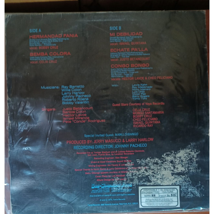 Fania All Stars - Fania All Stars Live at Yankee Stadium Vol.2 reverso