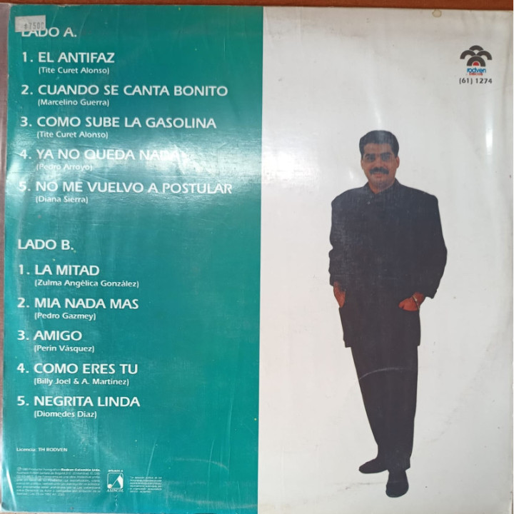 Gilberto Santa Rosa - Con Las Orquestas de Willie Rosario y Tommy Olivencia reverso