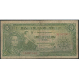 Billete de 5 Pesos 1 Ene 1953 M31087910 BGW124