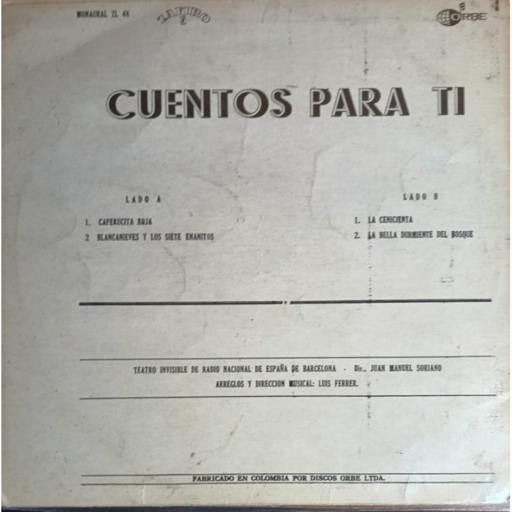 Cuentos Para Ti reverso