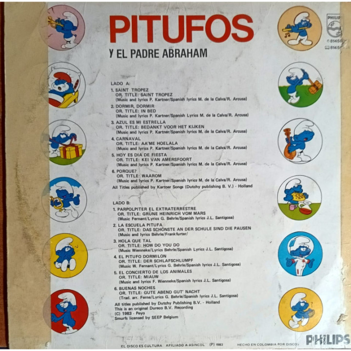 Pitufos y El Padre Abraham Vol.2 reverso