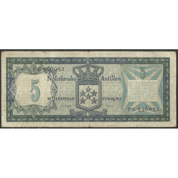 Antillas Holandesas 5 Gulden 1 Jun 1972 P8b